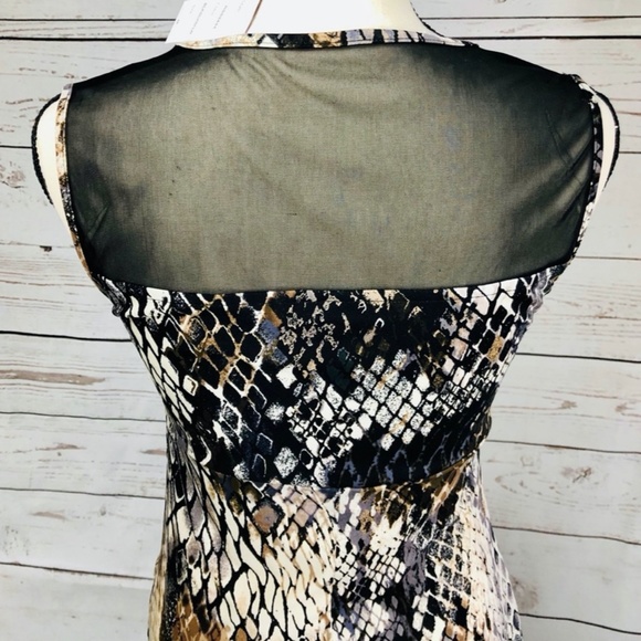 Snake Print Midi Cocktail Dress Size 8 M NWT - Picture 4 of 7